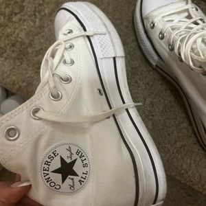 Women’s platform converse - white